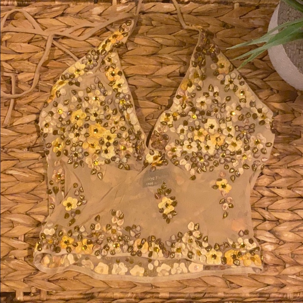 Tie up mesh tank top